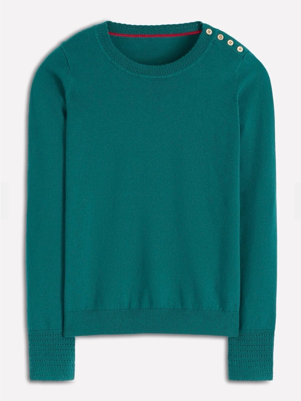 Boden Briony Stitch Sweater in Drake Green